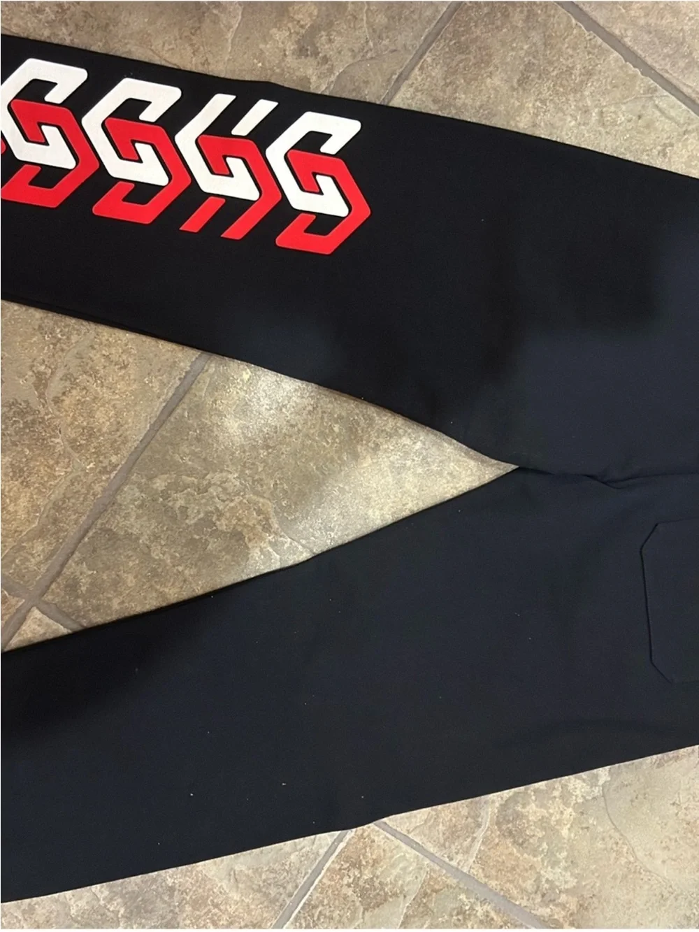 Mens Sweatpants Gucci  with Red & White Side Graphic